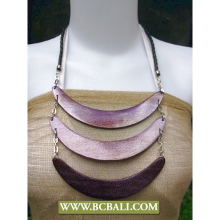 Bali Natural Wooden Triple Necklace Fashion